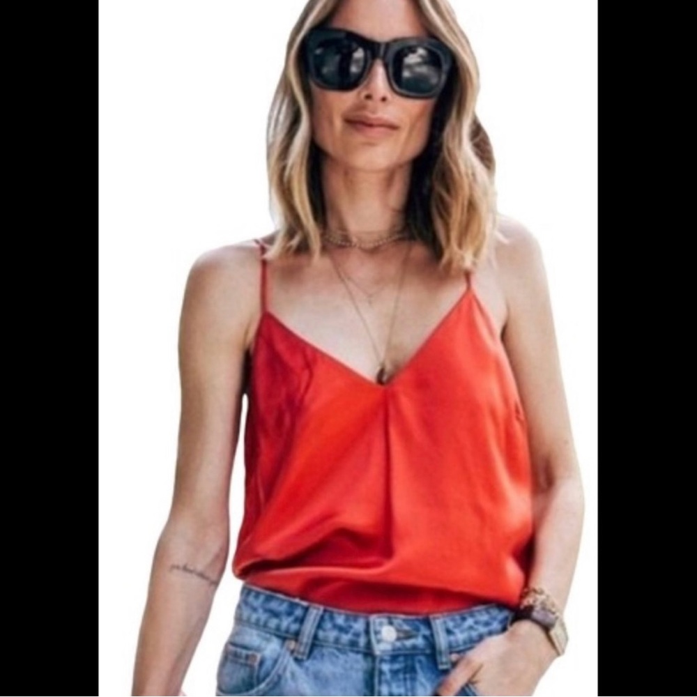 Anine Bing Red Silk Cami